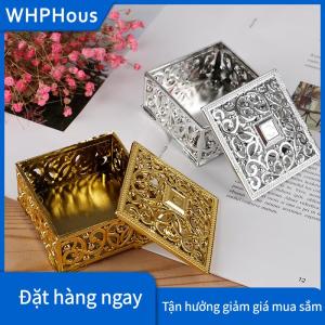 WHPHous Hộp nữ trang kho báu bằng nhựa hộp kẹo vuông hộp quà cưới ngực kho báu