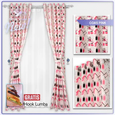 Bursa Gorden [ Gorden Murah Terlaris ] Gorden Tirai Jendela Minimalis Saten Smokring Microtex Motif Coas