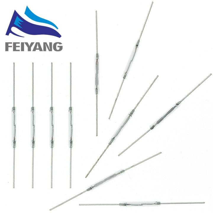 10pcs N/O Reed switch Magnetic Switch 2 * 14mm Normally Open Magnetic ...