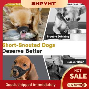 SHPYHT✨ Mesh Muzzle For Short Snout And Small Medium Dogs Anti-Biting Focus On Brachycephalic Dogs Like Chihuahua Pomeranian