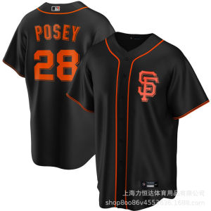 Embroidered jersey American-style San Francisco Giants jersey number 28 Posey men’s embroidered baseball uniform.