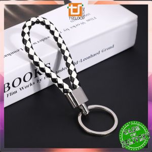 OFM-C1198 Gantungan Kunci Kulit Braided Kepang Aksesoris / Keychain Ganci Tali Anyaman Multifungsi