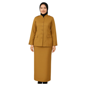 LILO Baju Khaki Pemda Wanita/Dinas Kheki PNS/Baju Pemda Khaki Wanita/Dinas Khaki Model Terbaru/Baju PNS Wanita/Seragam Khaki Wanita/DINAS PDH Khaki Wanita/Baju khaki Pemda/ PDH Keki PNS/Seragam PDH Khaki Guru PNS Bahan Toyobo Luxury Adem Tidak Menerawang