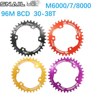 Snail Chainring 96BCD Asymmetrical Round for M7000 M8000 M9000 30t/32t/34t/36t/38 96 BCD Cycling Bike Bicycle Chainwheel Tooth Plate 96BCD