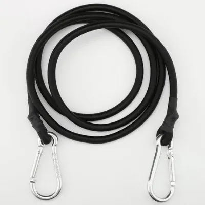 Portable Heavy Duty Bungee Cord Outdoor Carabiner Elastic Rope Elastic Tie Strap With 2 Hooks 1M/2M/4M