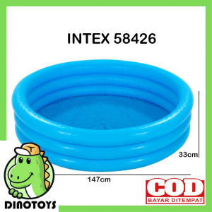 Dinotoys INTEX Kolam Renang Anak Crystal Blue 3 Ring Ukuran JUMBO Inflatable Pool Kualitas Bahan Tebal dan Harga Terjangkau Kami Jual Mandi Bola Ban Pelampung Renang Peralatan Bayi Botol Susu Bayi Sikat Botol Bayi Mainan Anak Lainnya