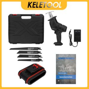 Reciprocating Saw Cordless 5000 RPM Brushless Motor LED Light Blades Portable Wood Metal Plastic Branches Cutting