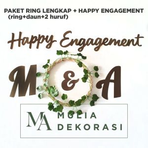 Ring Rotan Lingkaran Dekorasi Backdrop Lamaran Nikahan + Inisial Huruf