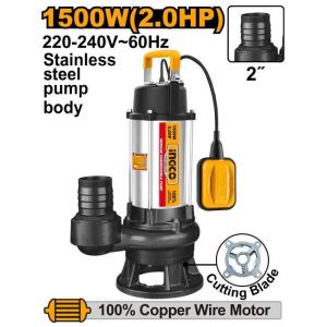 Buildmate x INGCO Sewage Submersible Pump 1.5HP–2.0HP Stainless Steel Dirty Water Pump IPT