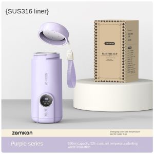 [SG Ready Stock] Zemkon Portable Electric Kettle 550ML LCD Display Portable Travel Kettle SG Plug