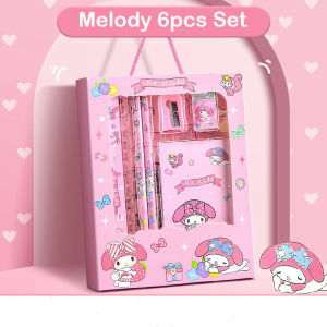 【buy1take1】Kids Christmas Gift Student 6 in 1 Stationary Set Ideas Gift 6pcs/set Cartoon Stationary with Pencil