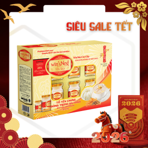 (Tết) Yến Sào winsNest 25% tổ yến chưng đông trùng hạ thảo (6 Lọ x 70 ml / Hộp)