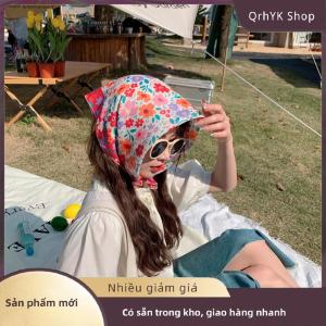 Hàng có sẵn✨ 55Cm Thời Trang Ngọt Ngào Hoa In Nhỏ Vuông Khăn Cho Phụ Nữ Cô Gái Dễ Thương Mềm Hoa Khăn Hairband Headband Hàn Quốc Tóc Khăn Quàng Cổ