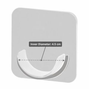 MADEWITH 2pcs Self Adhesive Curtain Rod Holders Transparent No Drill Tension Rod Brackets Durable Curtain Pole Support Curtain Rod Closet Rod