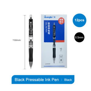 GuangBo Press 0.7mm Ballpoint Blue Pen Office Supplies Ball Point Pen Oil Bullet Tip Pen Student Stationery/0.5mm Gel Ink Pen Retractable Black Pen/Red Pen/Black Pen Refill