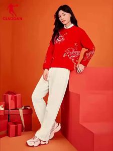 Qiaodan Women Long Pants New Year Limited Casual Straight Fit Spring Tall QXLKL3261022