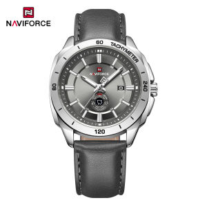 Naviforce Ban Đầu Đồng hồ doanh nhân cho nam dây da 30M Không Thấm Nước Thạch Anh Phong Trào Lịch đeo tay phát sáng Vòng Trường Hợp Đồng hồ thời trang nam Nf9269