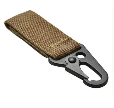 Molle Nylon Metal Light Velcro Belt Clip Key Hook Webbing Backpack Strap Quickdraw Carabiner Camping Tactical Travel Bag