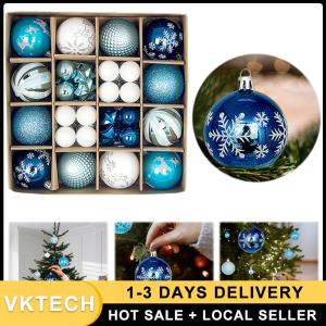 Christmas Tree Accessories 44Pcs Plastic Xmas Balls in Bright Colors for Holiday Festive Home Decoration