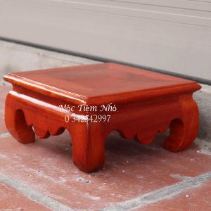 Đế chân quỳ gỗ hương kỷ vuông gỗ-Đôn gỗ hương cao 8cm