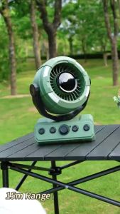 Orashare DF09 20000mAh Rechargeable Camping Fan 100-Speed Remote 180° Oscillating with LED Light【Fast Delivery】