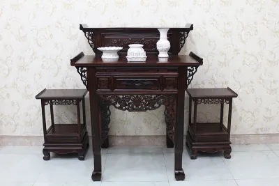 Bàn thờ gia tiên 2 tầng gỗ muồng Bàn Thờ Phật bàn cúng gỗ