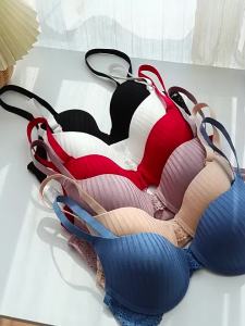 Women Underwire Bras for Women Plus Size Push up Lace Stitching Underwear ABCD Cup Female Brassiere Bras