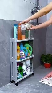 Kệ Nhựa Hẹp Nhà Tắm 4 Tầng Có Bánh Xe Thoát Nước Đựng Đồ Đa Năng Gọn Gàng Dễ Di Chuyển Vuadienmay