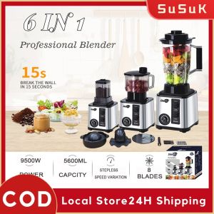 8 in 1 Blender Heavy Duty Original 9500W Blender Shaker With Grinder ice Crusher Food Processor Mixcer Meat Grinder Multi-Functional Vegetables and Friuts Juicer Baby Food Maker