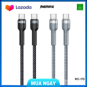 Cáp Sạc Nhanh 100W Remax RC-172 Dual Type C Sạc Nhanh Cho Laptop Samsung Huawei - Bảo Hành 12 Tháng