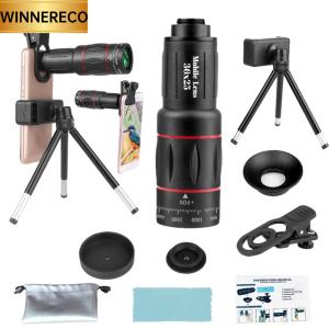 18/36/64X Phone Camera Lens with Phone Clip Zoom Cellphone Camera Lens Long Focus Universal External Zoom Camera Lens for Android and iPhone