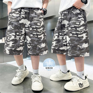 Tweens Boys Camo Cargo Shorts with Pocket Teenage Child Outdoor Loose Style Military Tactical Work Shorts Kids Camouflage Pants