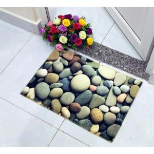 Thảm Lau Chân 3D Siêu Thấm Hút Kích Thước 40x60cm Dành Cho Nhà Tắm Nhà Bếp Phòng Ngủ