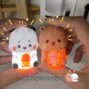 Còn Hàng Bubu Và Yier Có Thể Nói Tôi Yêu Bạn Bằng Giọng Nói Đồ Chơi Hoạt Hình Dễ Thương Gấu Trúc Móc Chìa Khóa Ba Lô Mặt Dây Chuyền Cặp Đôi Quà Tặng