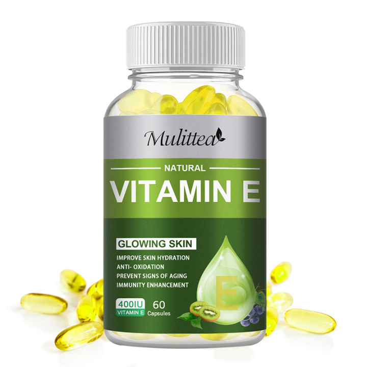 MULITTEA Vitamin E 400 IU Mixed (dAlpha Tocopherol & Mixed Tocopherols) Natural Antioxidant