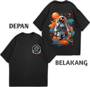 kaos pria dewasa motif depan belakang lengan pendek atasan kaus distro laki laki baju oblong cowok - ASTRONOT 003