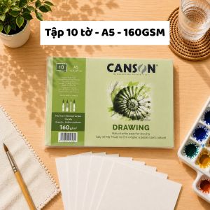 Giấy Vẽ Canson Trắng Nhiều Định Lượng 110/160/224gsm A5 A4 A2 A1 Tập Giấy Vẽ LIM ART