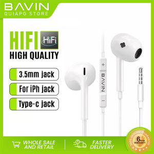 BAVIN HX856 3.5mm AUX Jack Perfect Sound Earphone w/ Controller and Built Mic for iPh / Type-C