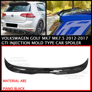VOLKSWAGEN GOLF MK7/MK7.5 GTI 2012-2017 INJECTION MOLD TYPE REAR ROOF SPOILER WITH PAINT (PIANO BLACK) ABS SKIRT LIP