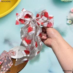[COD] WEICHENG 1 2Pcs Christmas Hair Bows For Women Girls Big Bow Hair Clip Oversized Long Tail Hair Barrette Cute Fashion Hair Accessories