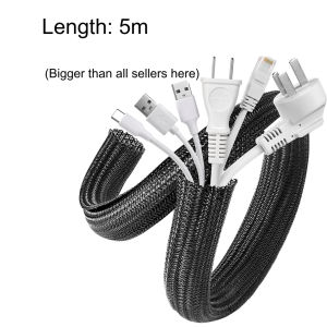 SG[Stock] PET Braided Cable Sleeve Wire Organizer & Protection Tube  Easy Install Flexible Cable Management