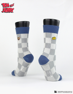 FOOTER Tom and Jerry Cheese Tartan Plaid Anti-Bacterial Socks TJ01M/L deodorant breathable functional socks