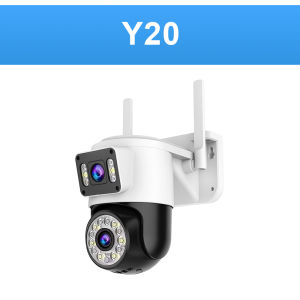 YOOSEE Y20 CCTV Camera 4K 4MP Dual lens wireless Waterproof night vision smart cctv camera 360 two way audio and speaker dual camera cctv camera connected cellphone PTZ control remote by cellphone