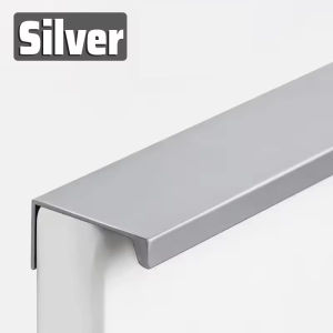 8/15cm Hidden Furniture Handles Aluminum Alloy Black Gold Kitchen Cabinet Pull Wardrobe Pull Handles for Cabinet Drawer Hardware