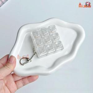 [SG Seller]Mini 9 Key Fidget Keyboard Keychain Linear/Tactile Switch Clear Shell Stress Relief Decompression Fidget Toy