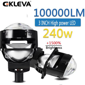 Ekleva 2pcs 3 inch bi chiếu đèn pha ô tô 240W LED dặm ngọn hải đăng cho xe Diode Đèn Pha Phụ Kiện Xe Hơi