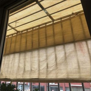 กันแดดรั้วเพื่อความเป็นส่วนตัวสำหรับสวนผ้าม่านกันแดดกลางแจ้งสีน้ำตาล