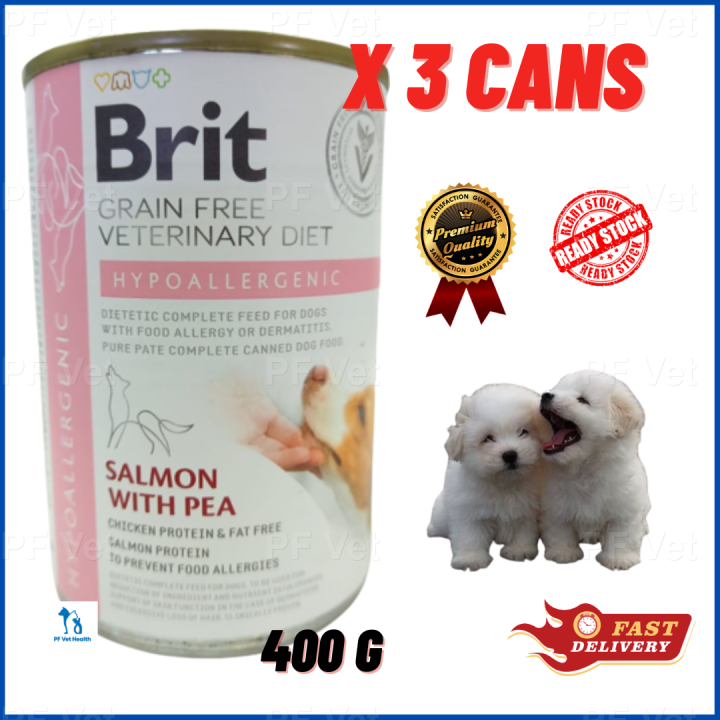 3-cans-brit-hypoallergenic-dog-vet-diet-salmon-and-pea-wet-can-food