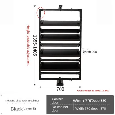 Shoe rack multi-layer rotating shoe cabinet 360 degree shoe rack home cloakroom swivel function