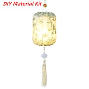 Lunara mid autumn festival lantern 中秋节灯笼diy Glowing Brocade Lantern DIY Handmade Traditional Wooden Lamp Kit Chinese Flower Lantern Vintage Mid Autumn Craft Kids